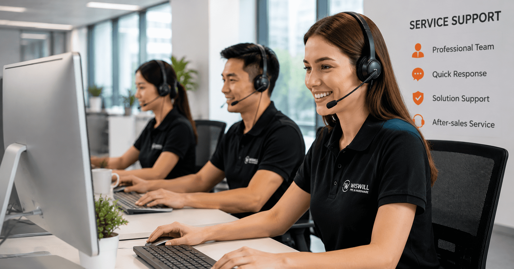 WISWILL service support team assisting international customers