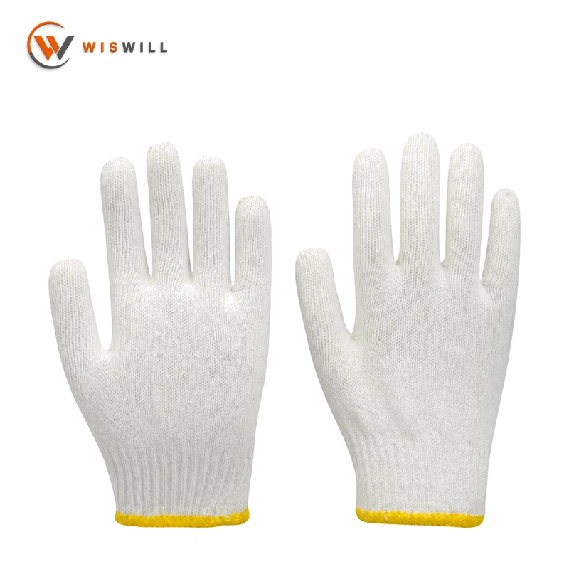 10-Gauge Natural White Cotton Yarn Gloves