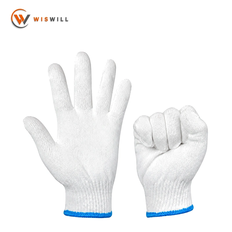 10-Gauge Bleached Cotton Yarn Gloves