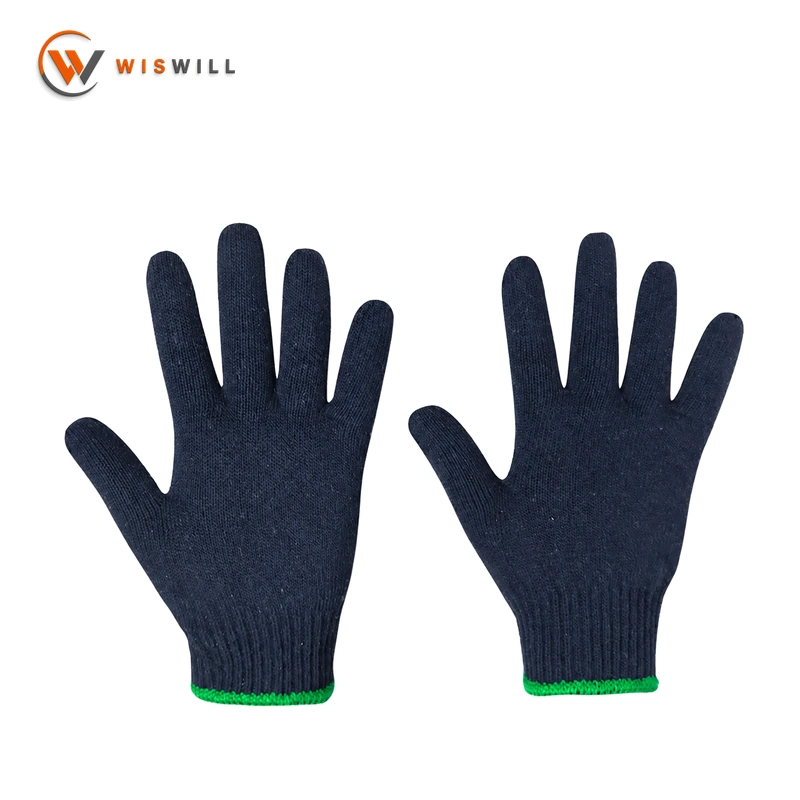 10-Gauge Vintage Blue Cotton Yarn Gloves