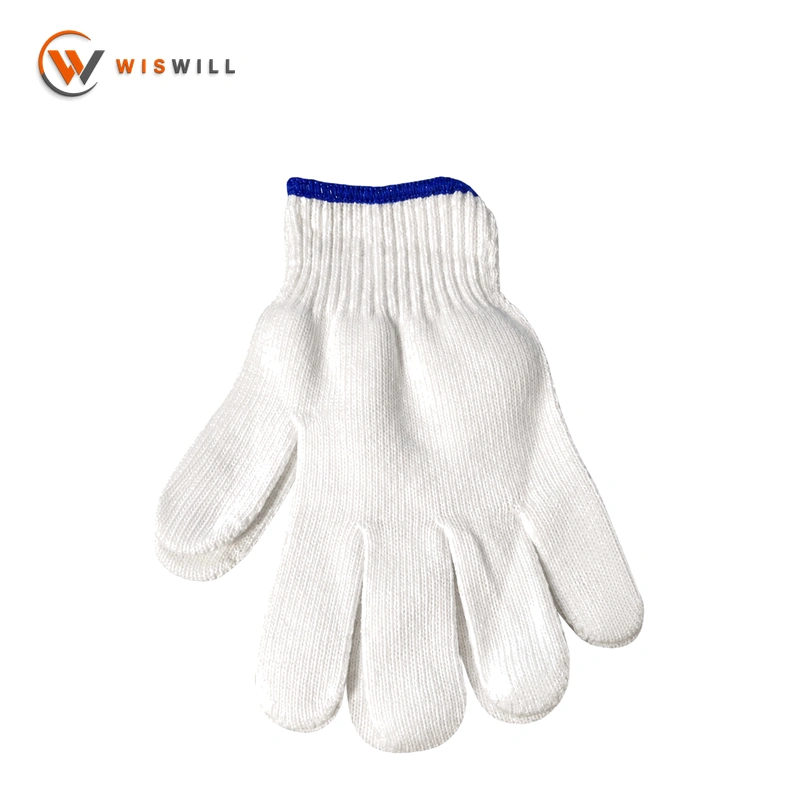 10-Gauge White Wool-Blend Gloves