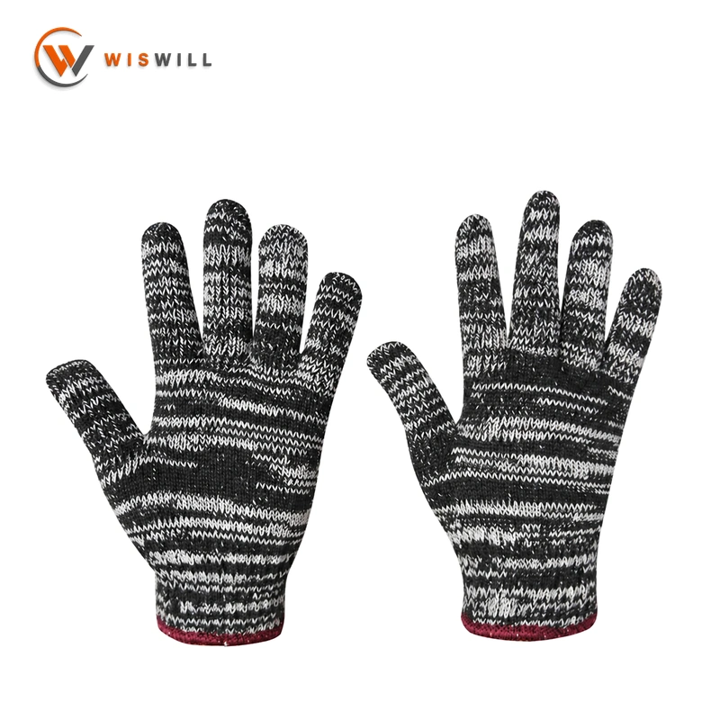10-Gauge Flecked Cotton Yarn Gloves