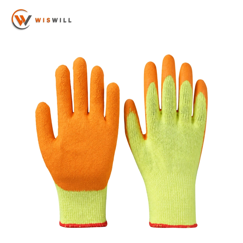10 gauge Blue yarn latex gloves