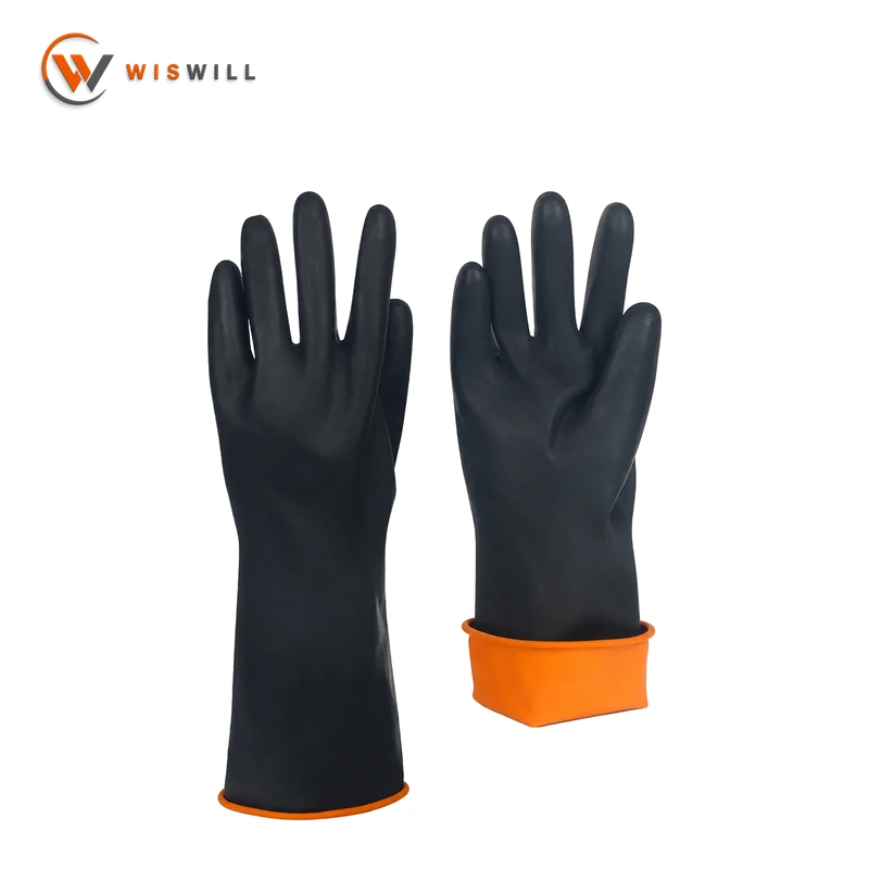 Black latex gloves, 31CM