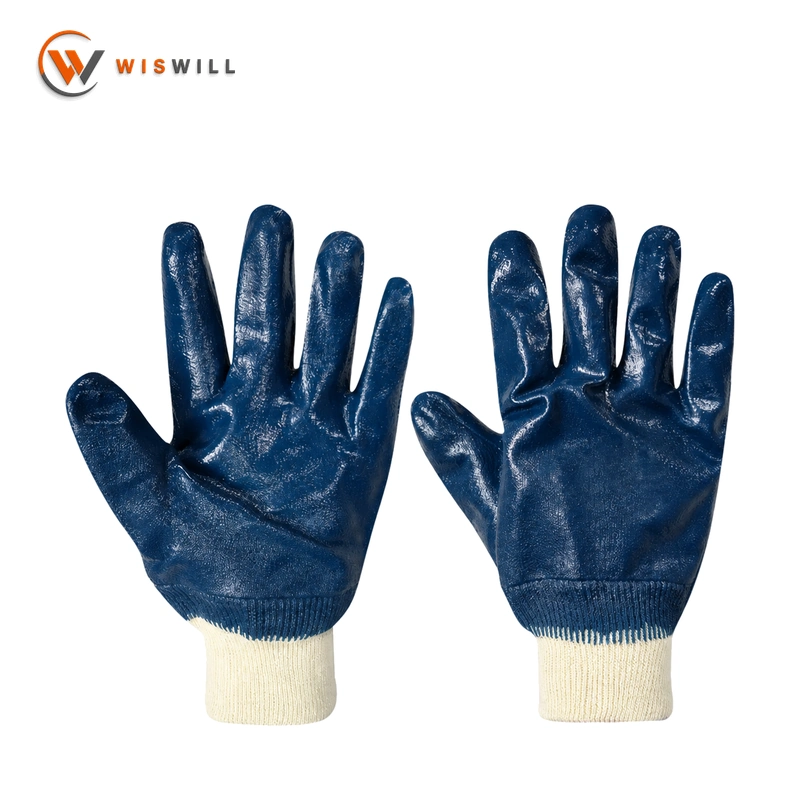 The lock seam is made of canvas with a velvet lining, fully coated with blue Nitrile gloves