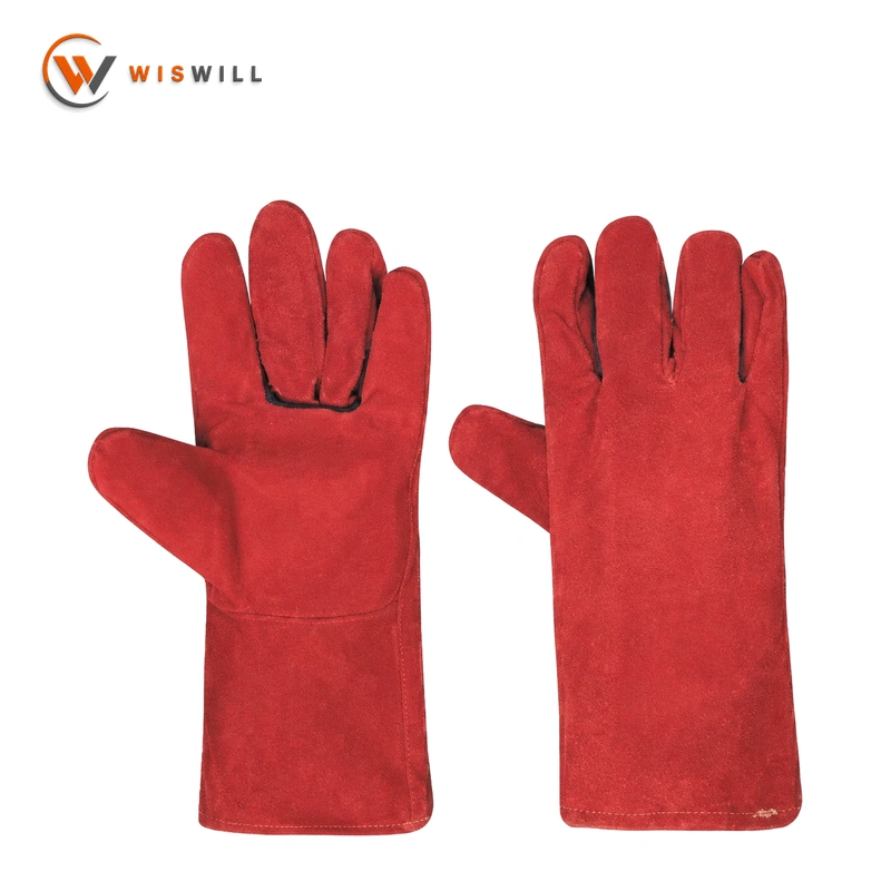 13 inch red cowhide gloves