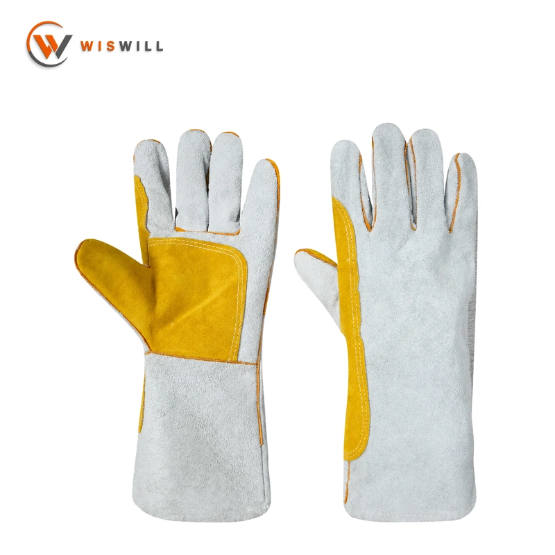 13 inch yellow cowhide gloves