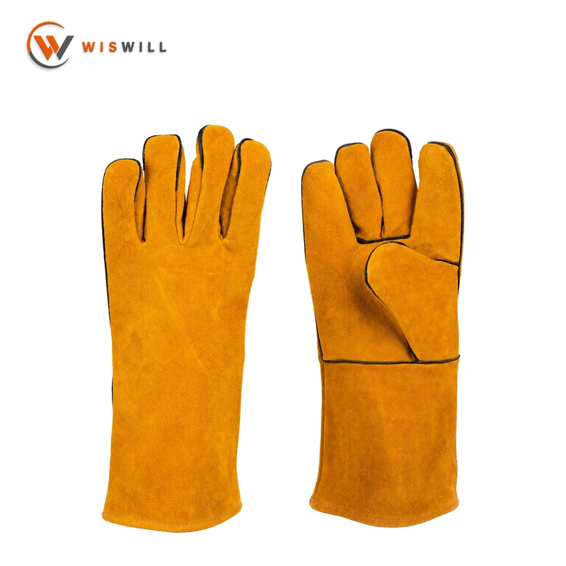 13 inch yellow cowhide gloves