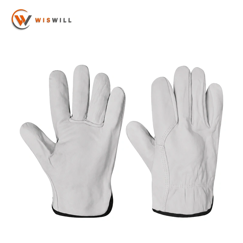 white sheepskin motorcycle gloves