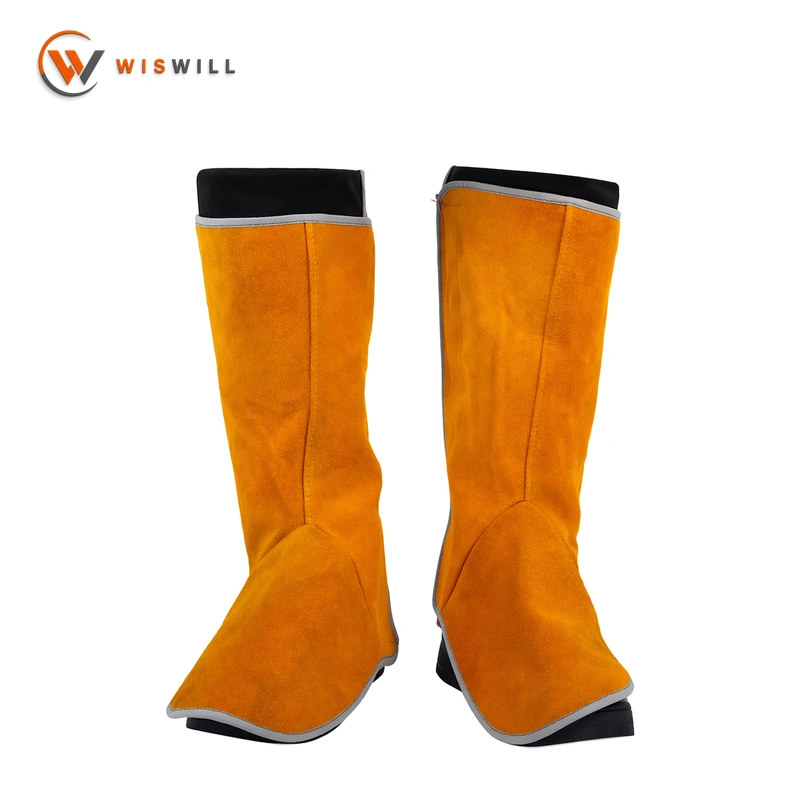 Yellow cowhide foot protection