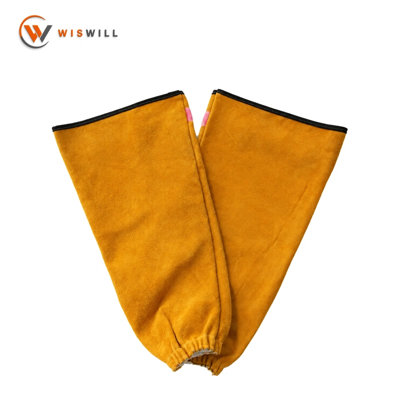 Yellow cowhide sleeve
