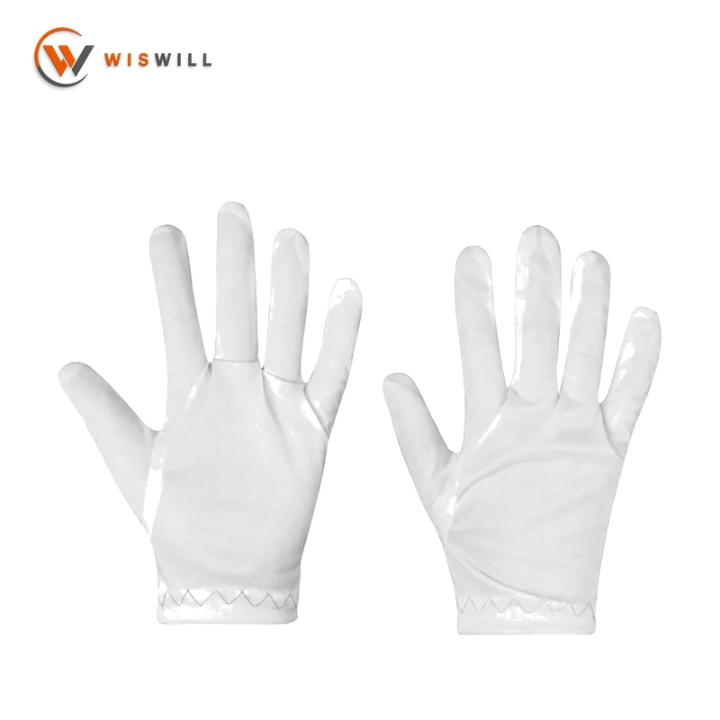White Ceremonial Lace Polyester Gloves