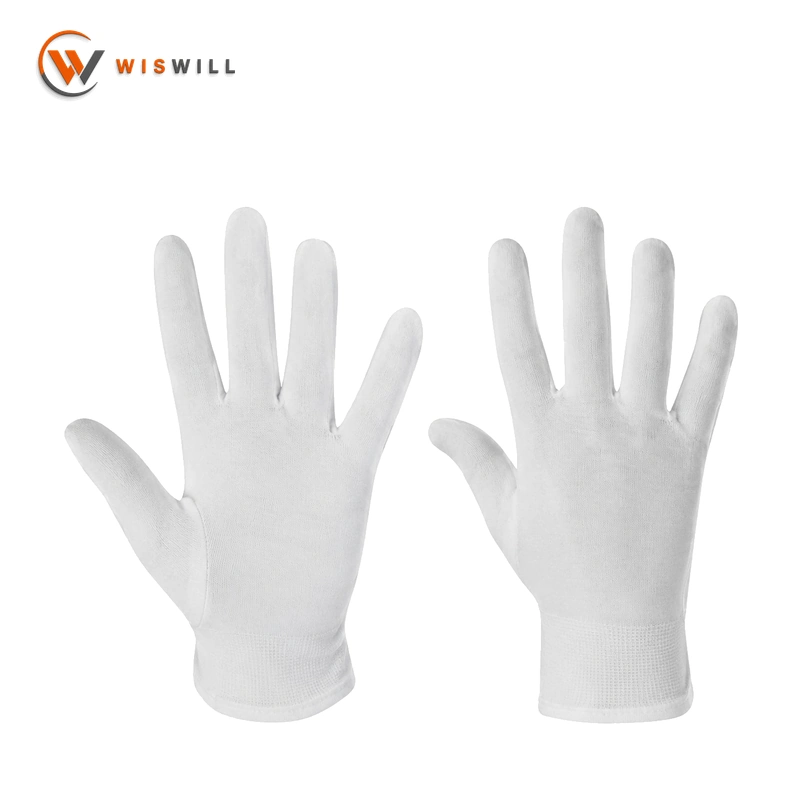 28 Gauge White Cotton Ceremonial Gloves with PVC Dots