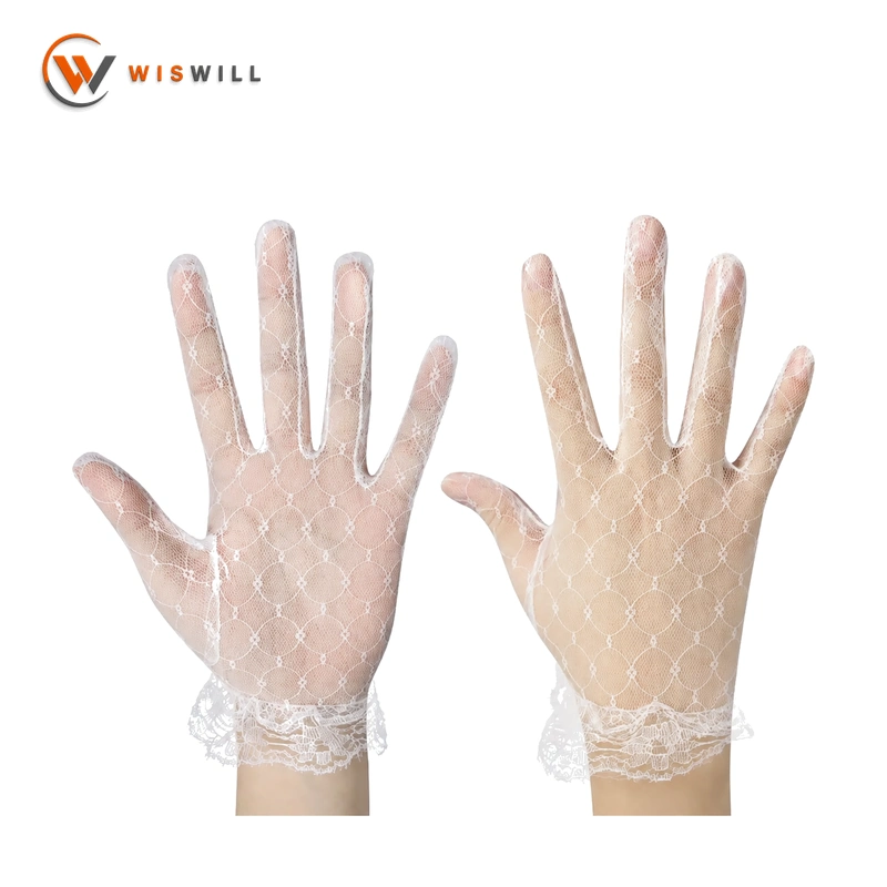 White Lace Gloves