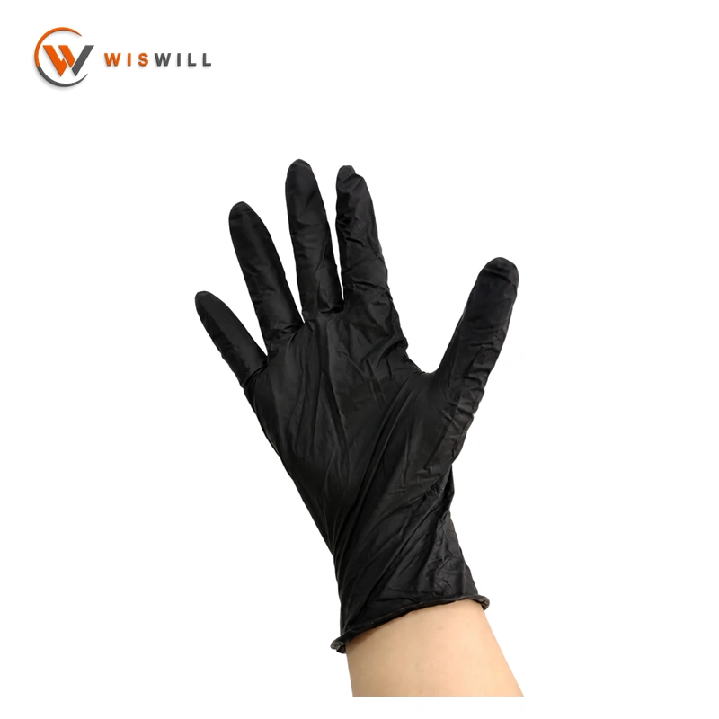 Size M disposable powder-free nitrile gloves,100pcs/box，10box/ctn