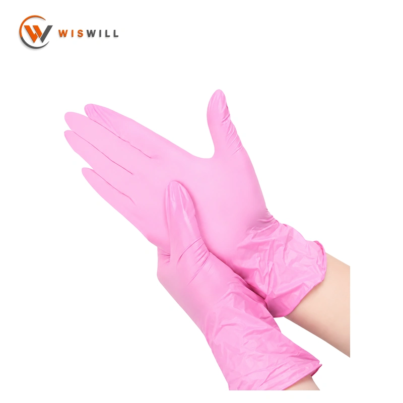 Size XL disposable powder-free nitrile gloves,100pcs/box，10box/ctn