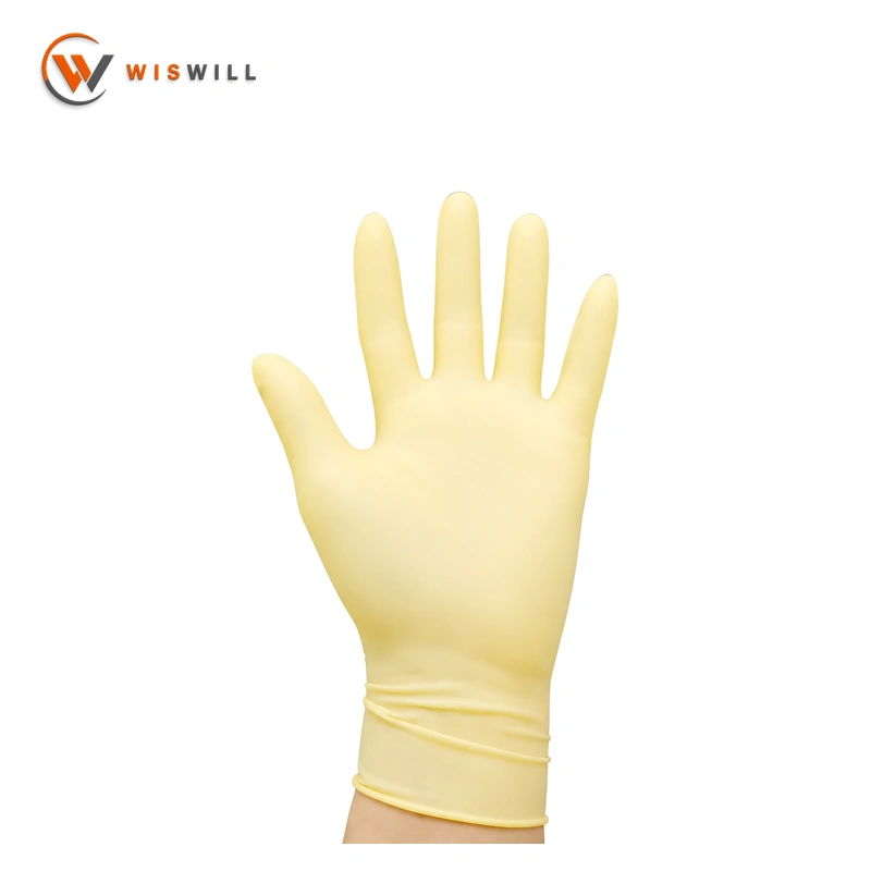 Size M disposable powder-free latex gloves,100pcs/box，10box/ctn