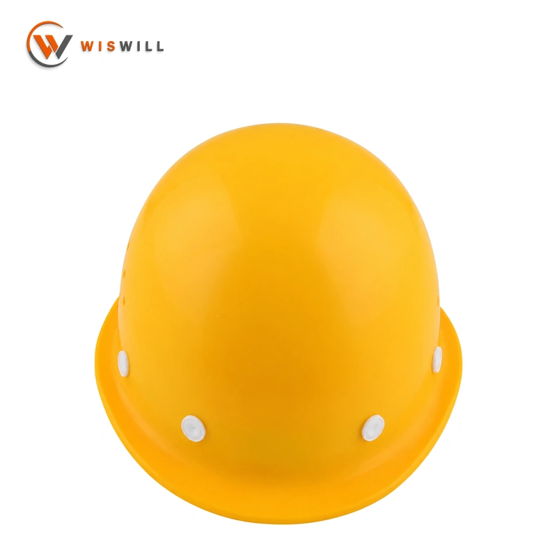 Model 901 PE & Fiberglass Safety Helmet, Yellow, Snap Lock