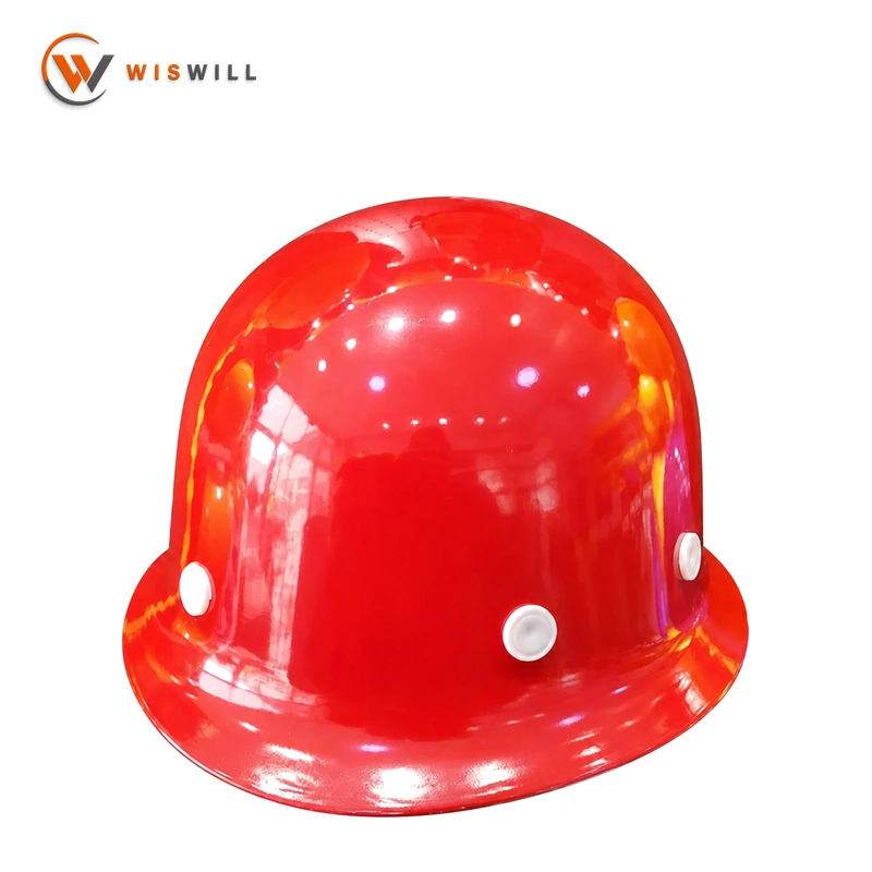 Model 901 Pure Fiberglass Safety Helmet, Red, Snap Lock