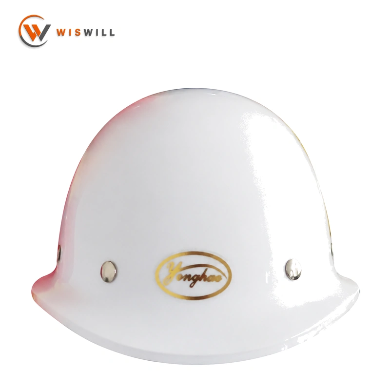 Model 901 PE Safety Helmet with Steel Rivets, White, Knob Adjustment