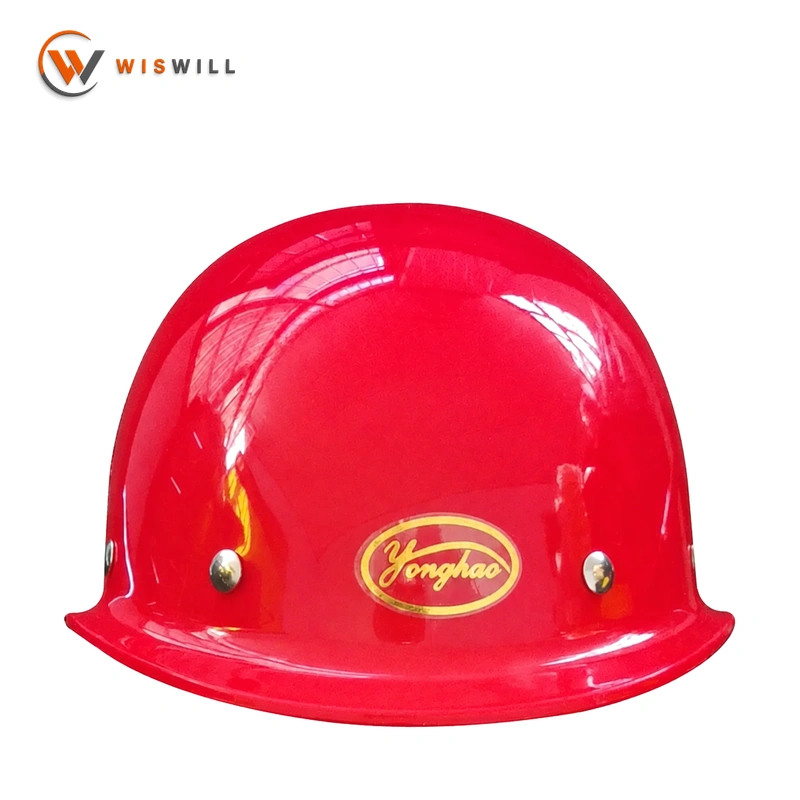 Model 903 PE Safety Helmet with Steel Rivets, Red, Knob Adjustment