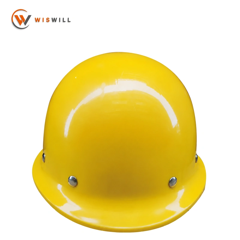 Model 906 ABS Safety Helmet with Steel Rivets, Yellow, Knob Adjustment