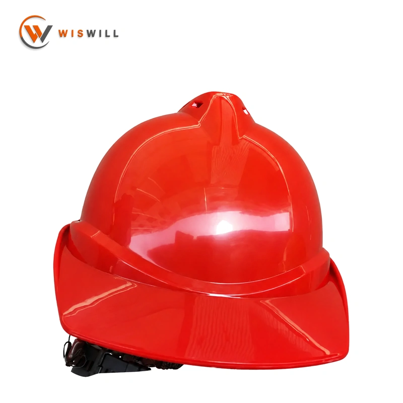 Model 702 PE Safety Helmet, Red, Snap Lock
