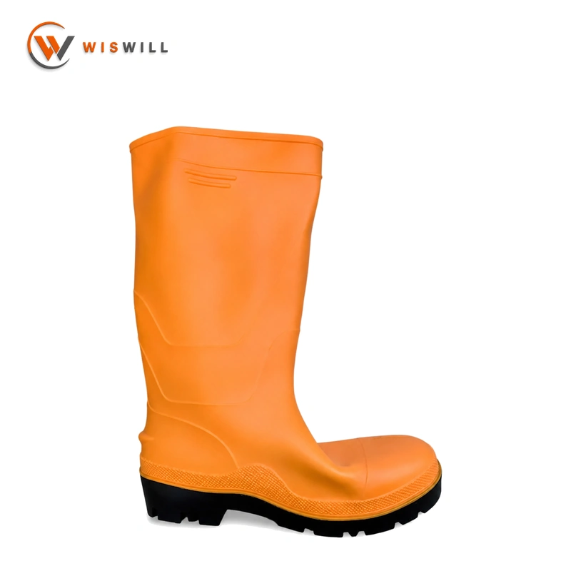 Orange Upper with Black Sole Rain Boots