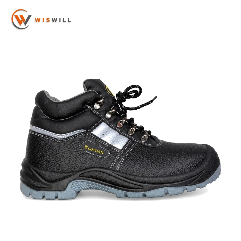Split Cow Leather Steel Toe & Steel Sole Safety Shoes