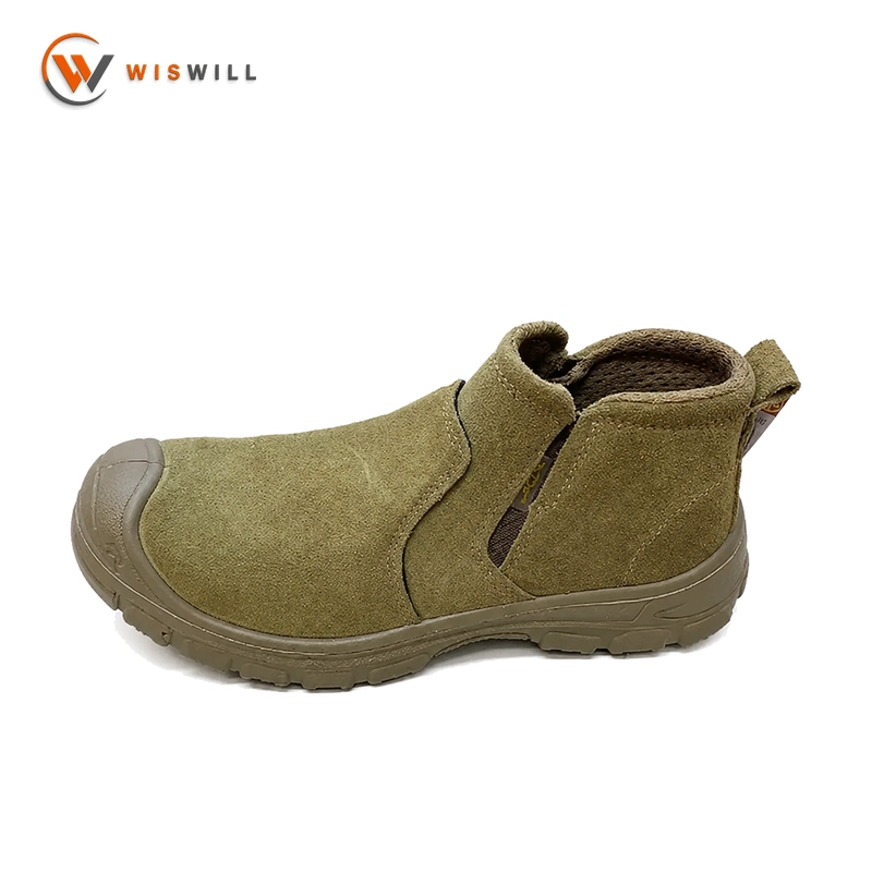 Suede Leather Steel Toe Safety Shoes