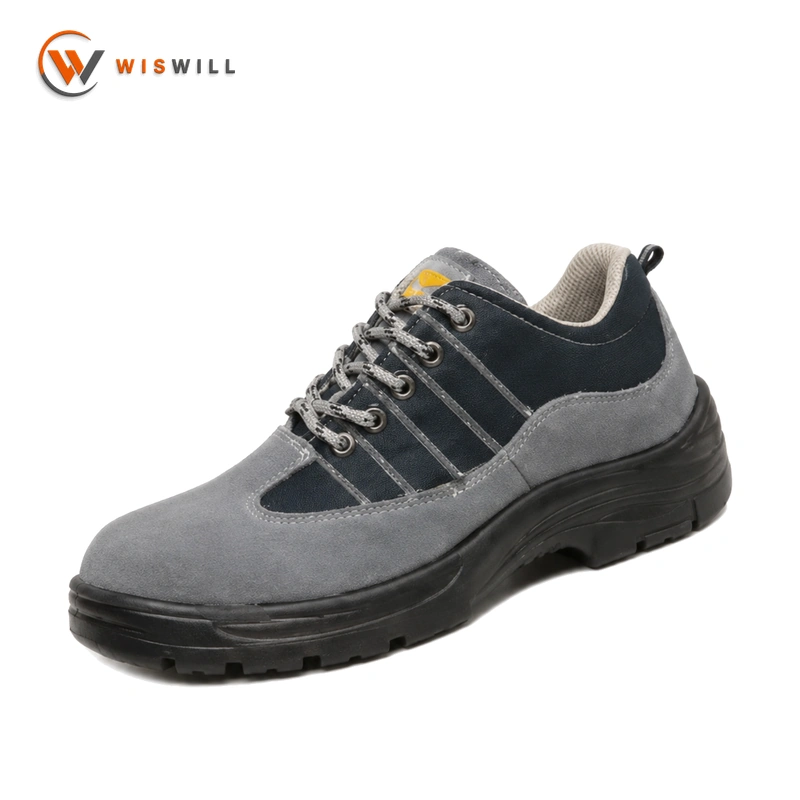 Suede Leather Steel Toe & Steel Sole Safety Shoes