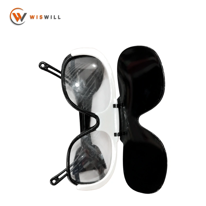 Hardened flip open glasses