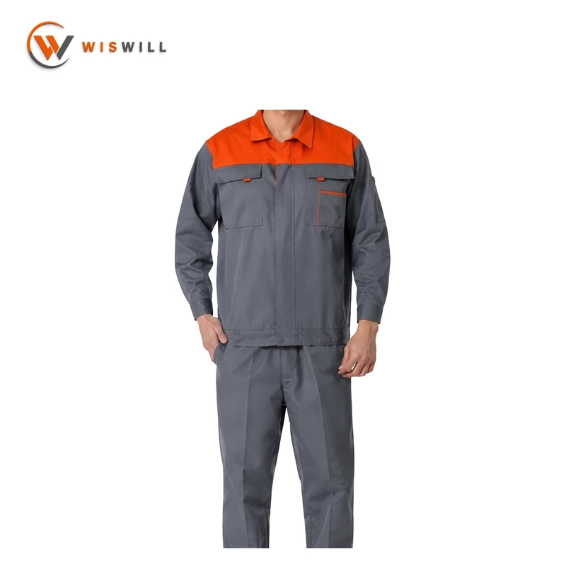polyester solid-color work clothes shine blue/orange/navy blue